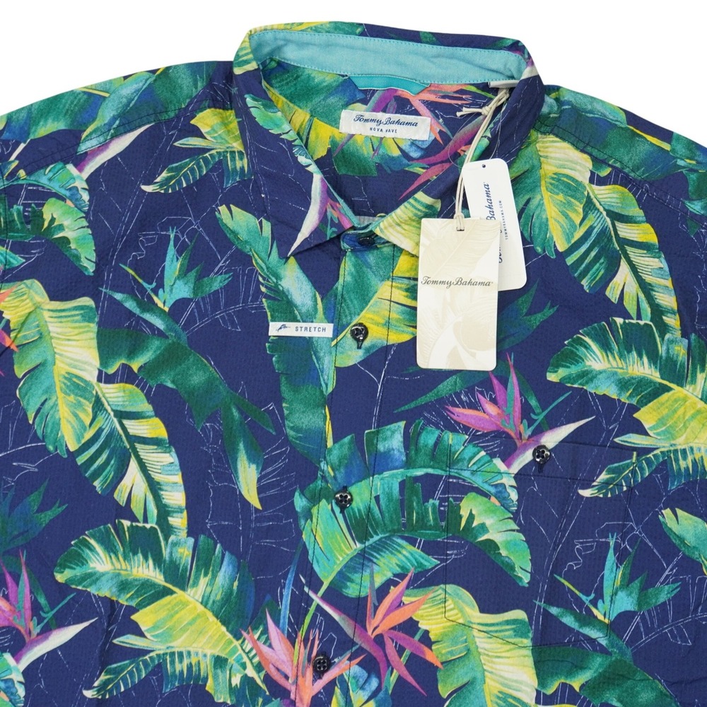 NEW Tommy Bahama Shirt Men 3XLB Nova Wave Floral Hawaiian Tropical Vacation
